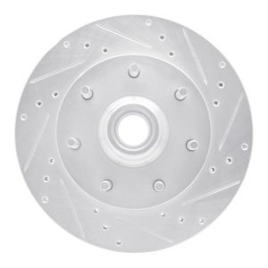 Ford F-150 Brake Rotor (1) - Front Right - R1 Concepts - Drilled & Slotted - Silver - `97-`02